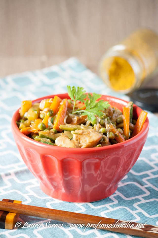 Noodles Di Riso Con Verdure E Pollo Un Piatto Velocissimo Profumo Di