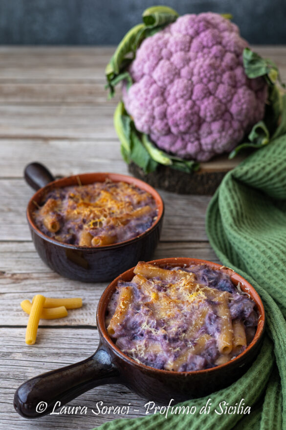 Il timballo di pasta con Cavolfiore viola Siciliano un piatto vegetariano supergoloso